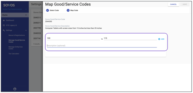 The Map Code screen with the product code box in the center of the screen highlighted.